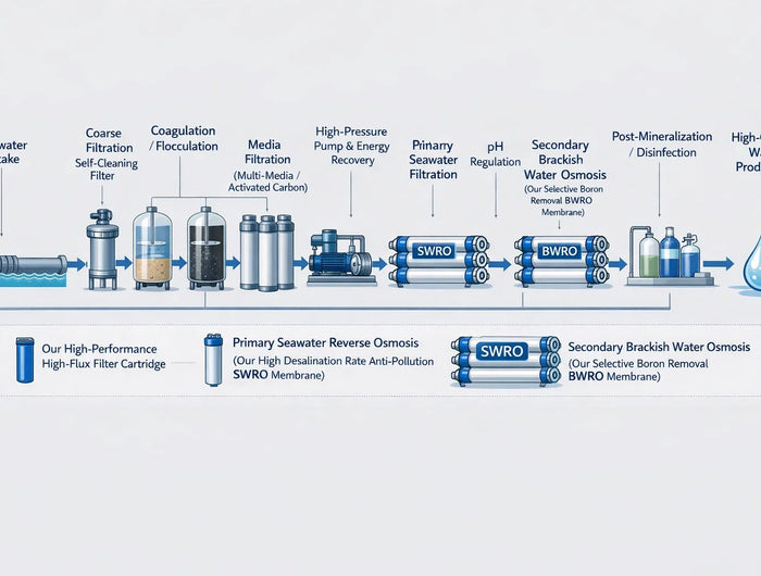 <h1>Our solution: Integrated and efficient reverse osmosis seawater desalination system</h1>